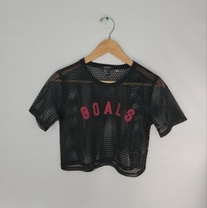 Women's Small Forever 21 "Goals" crop top